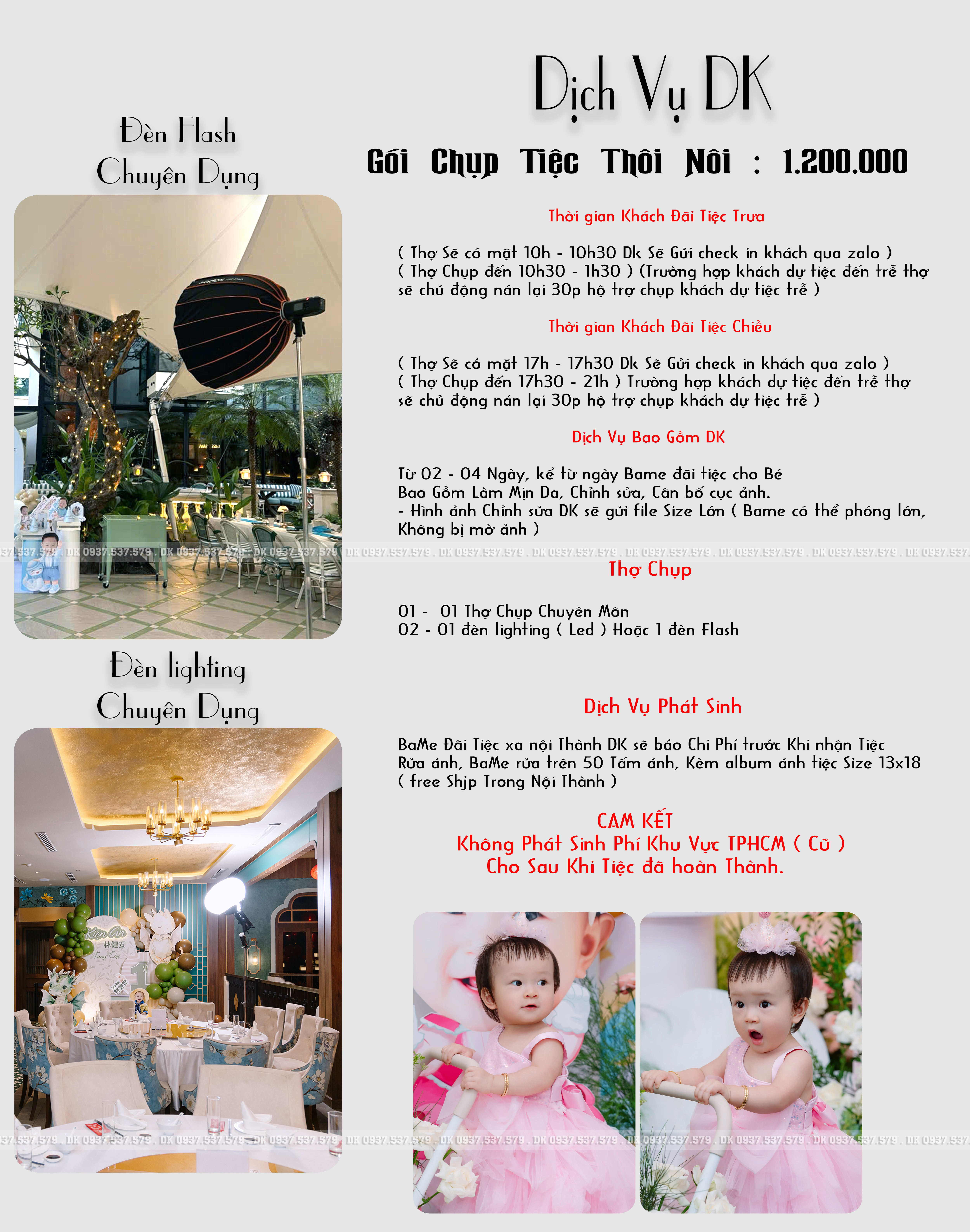 Chụp Tiệc Thôi Nôi - Gói 1.200.000 ( 1St CANDIE )